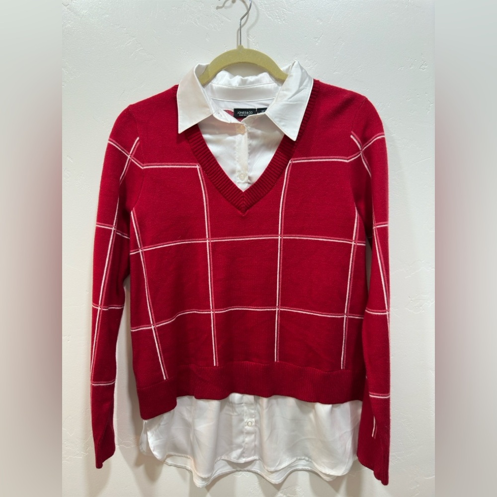 Jones New York plaid sweater